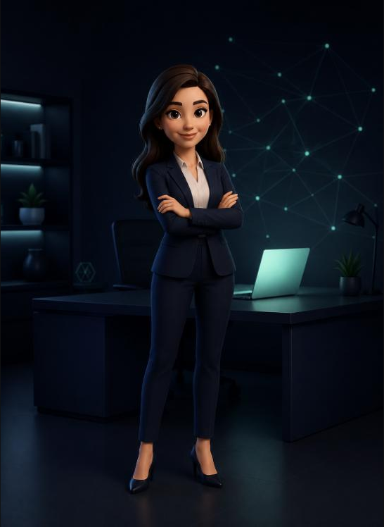 Asesora de seguros trabajando en su oficina con NIUAGENT