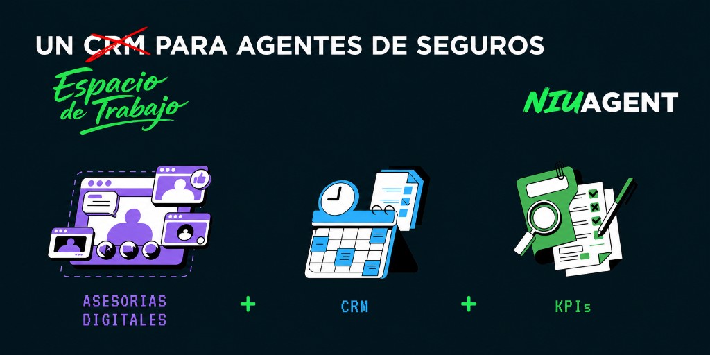 Espacio de trabajo: asesorías digitales, CRM y KPIs para agentes de seguros