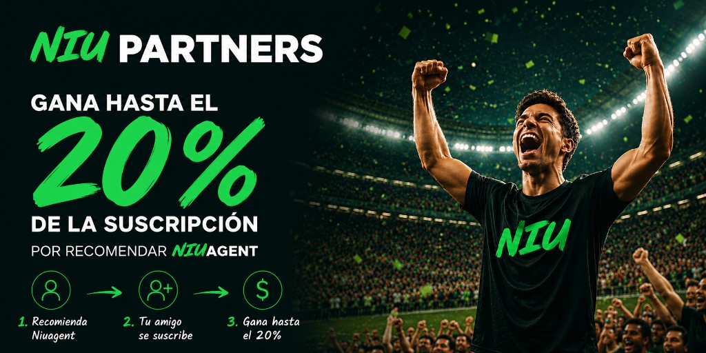 NIU Partners: gana hasta el 20% de la suscripción por recomendar NIUAGENT