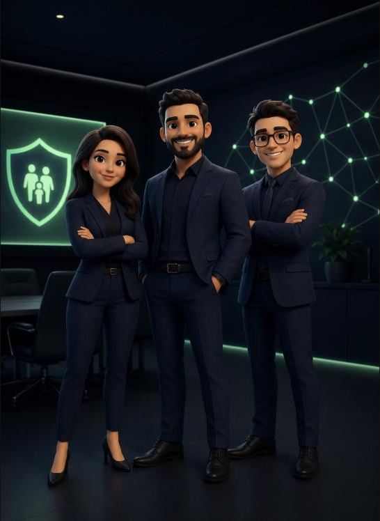 Equipo de tres asesores trabajando con NIUAGENT